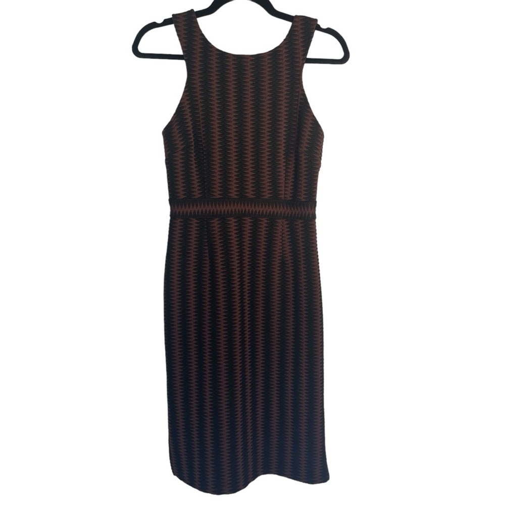 Anthropologie Maeve Meridian Boho Midi Dress Texture Racerback Black Brown Small - Picture 3 of 16